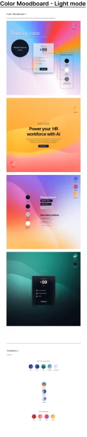 FlexUp HR design system – Color moodboard – light mode