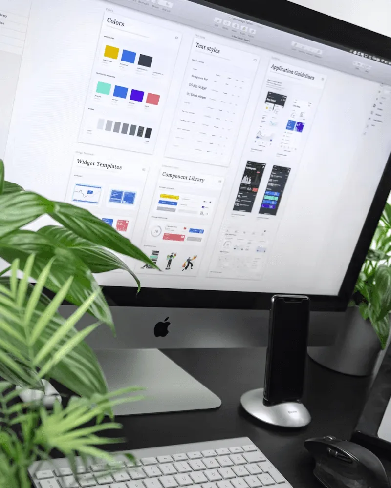 Design system documentation on a screen
