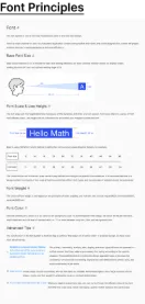 Dippi design system – Font principles board
