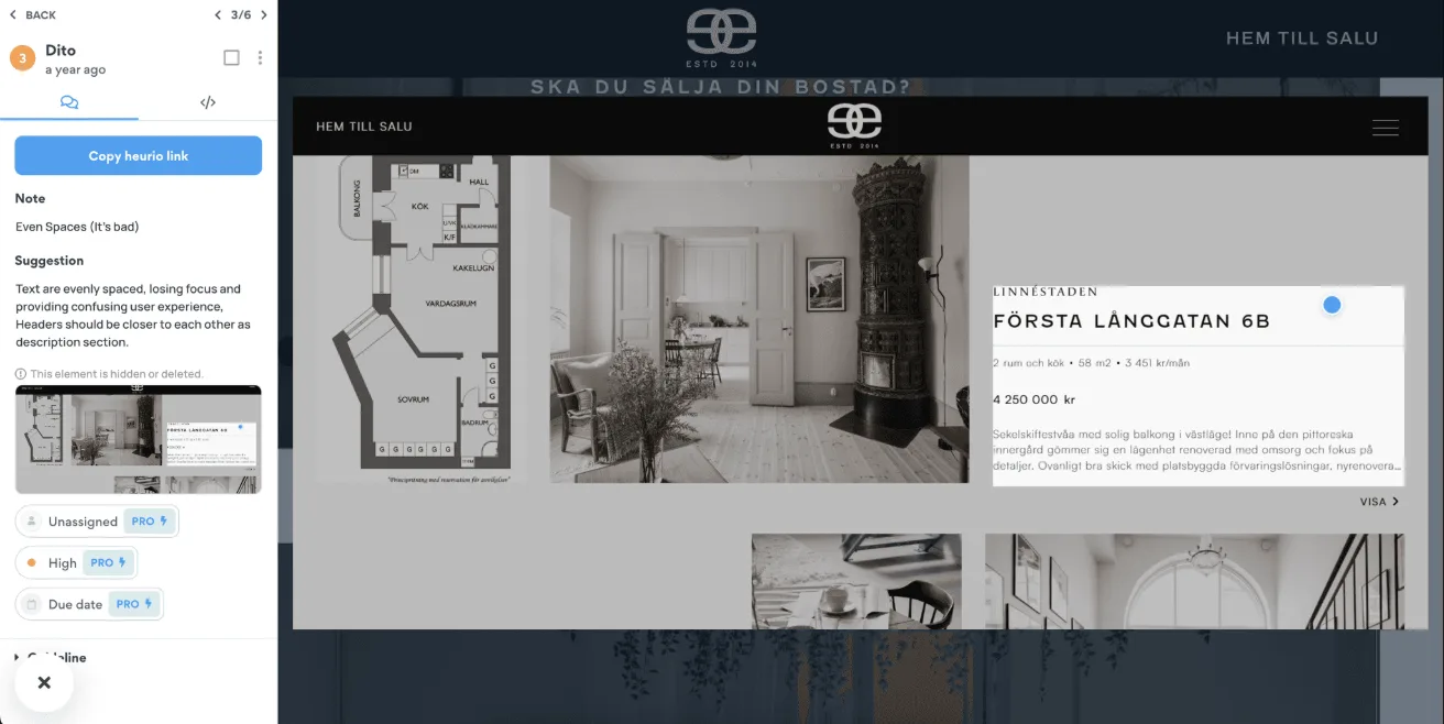 Heuristic evaluation notes on the old Entrance website