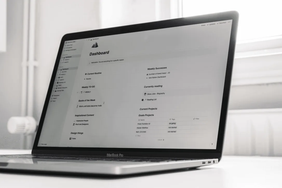 Laptop showing a vendor dashboard